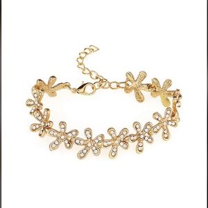 Daisy Bracelets with Cubic Zirconia Flower